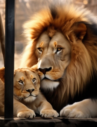 Caring Lion